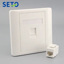 SeTo 86 Тип кабель для сетевого подключения RJ45 Cat5e прямое соединение настенная пластина разъем Keystone Лицевая панель