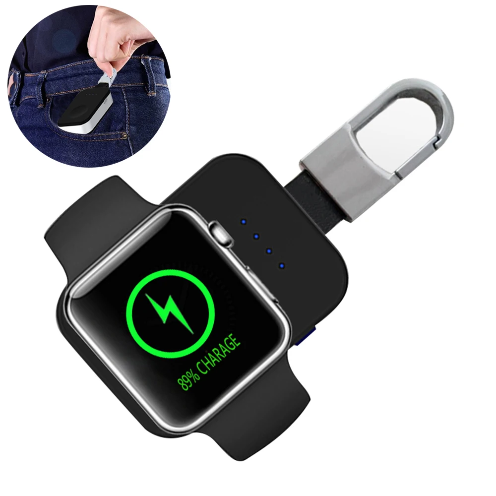 for iwatch Wireless Magnetic Charger Built in Power Bank Portable Mini Pocket-Size 950mAh Battery for Apple Watch Series 3 2 1