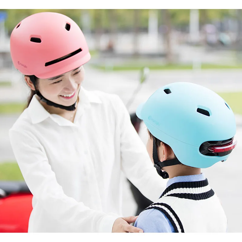  Flash Helmets Matte Long Use Helmet Back Light Mountain Road Scooter For Men Women New Xiaomi Smart