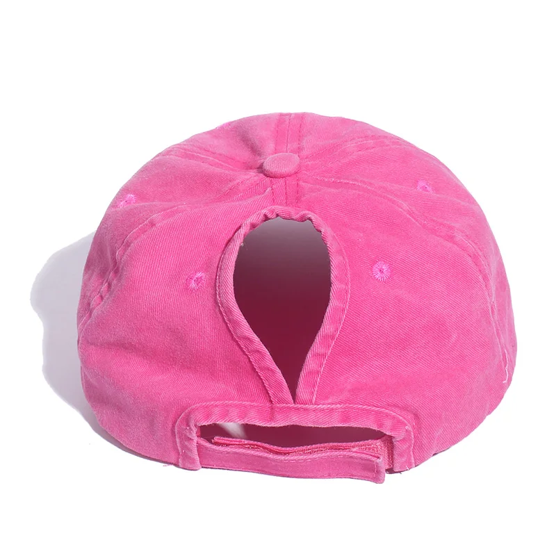 Ponytail Baseball Cap Women Mesh Summer Beach Sun Hat with Hole Outdoor Sports