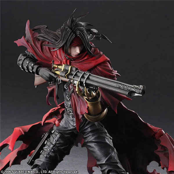 

Final Fantasy 7 Vincent Valentine Action Figures Play Arts Dirge of Cerberus BJD Collectible Toys 25cm