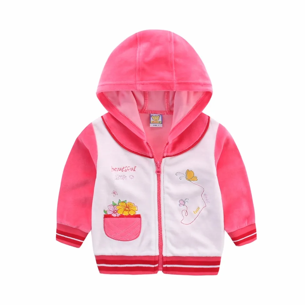 Wholesale Baby Jacket Velour Boys Clothes Long Sleeve Warm Girls Coats