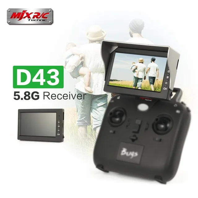 $38.82  MJX D43 5.8G FPV Monitor 4.3 Inch LCD Screen RC Brushless Drone Spare Parts with G3 Goggles Fits fo
