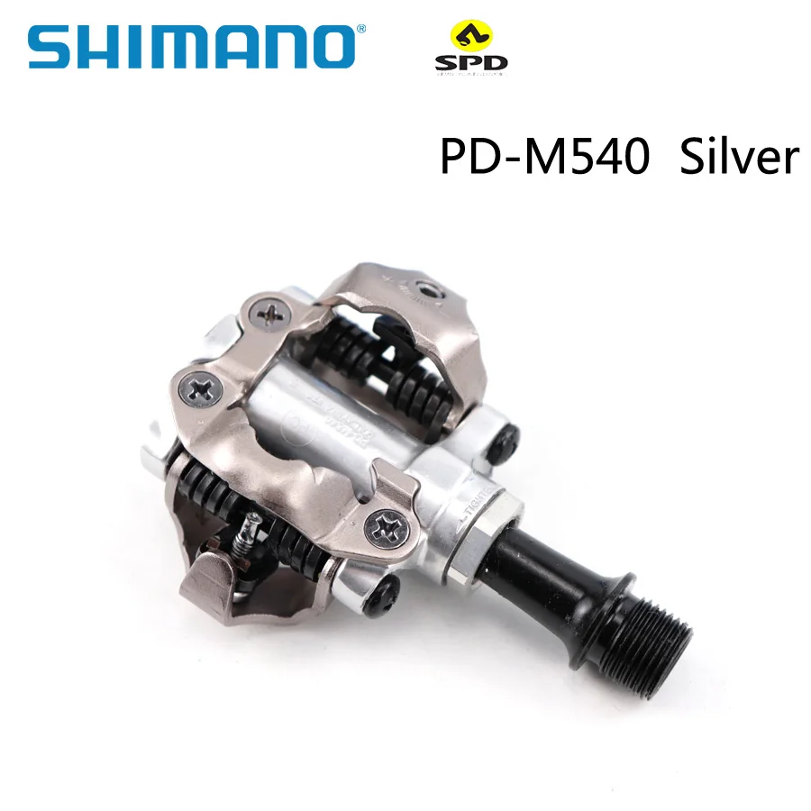 SHIMANO, PD-M540, самоблокирующиеся, оригинальная коробка, MTB, для горного велосипеда, без клипса, педали, черный/серебристый цвета, включают SM-SH51 части велосипеда