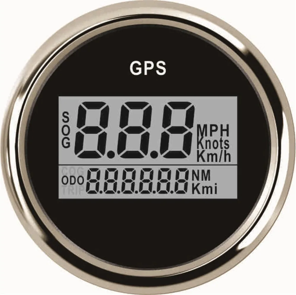 1 шт. абсолютно 52 мм цифровой gps одометры Авто измерители скорости 0-999 км/ч неизвестно Показать 9-32 В водонепроницаемый скорость mileometer