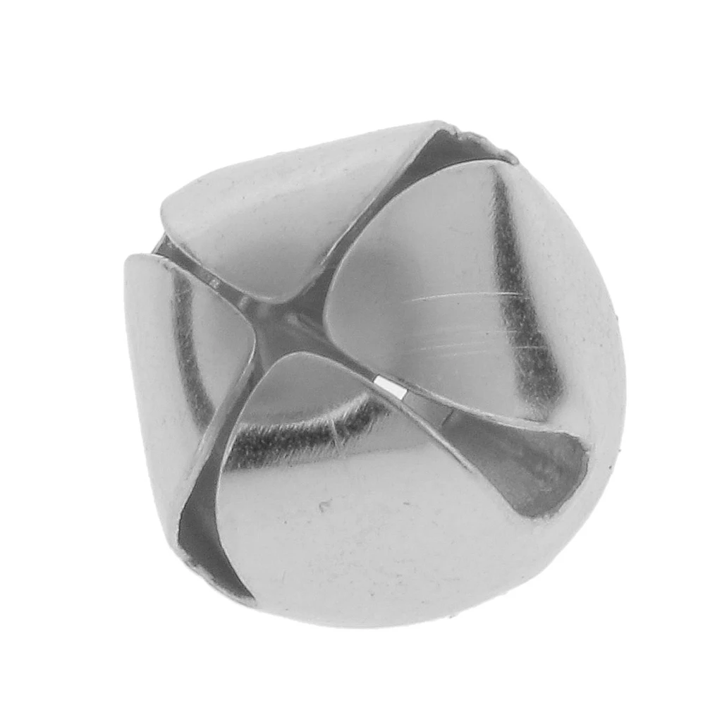 100Pcs Metal Christmas Jingle Bells Pendant Charms DIY Crafts 12mm Silver A