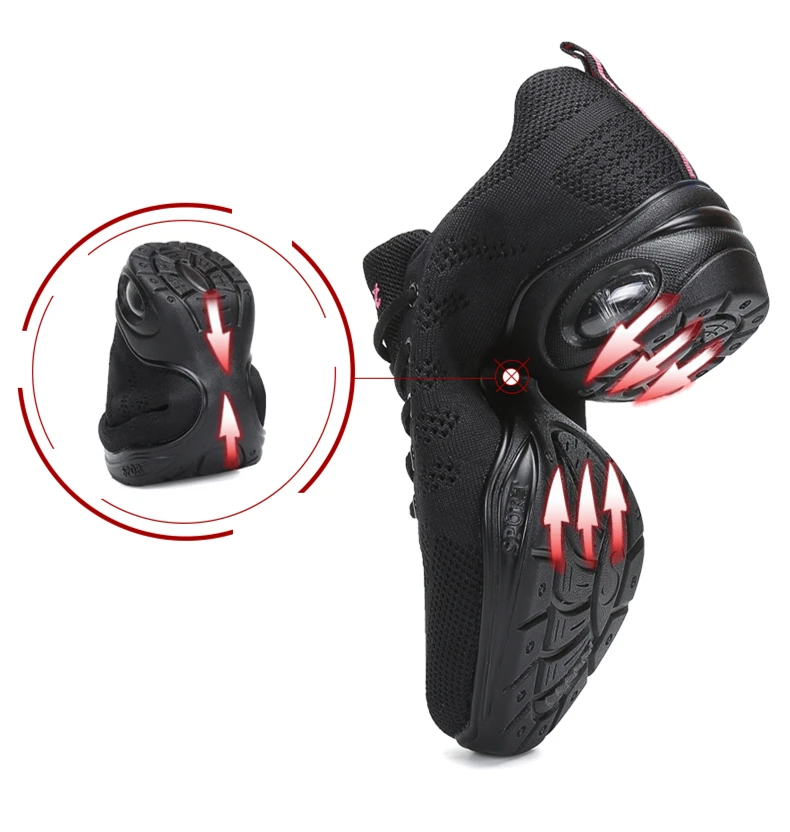 New Square Dancing Shoes Adult Modern Dancing Shoes Women's 3D Flying Weaving Sailor Dancing Shoes Soft-soled Dancing Shoes
