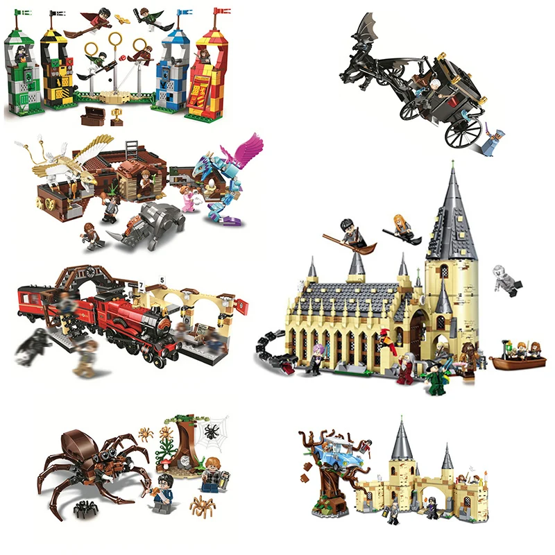 

Harry Potter series Building Blocks movie Harry Potter Scenes bricks children's Educational toy Compatible Legoed toy for kids