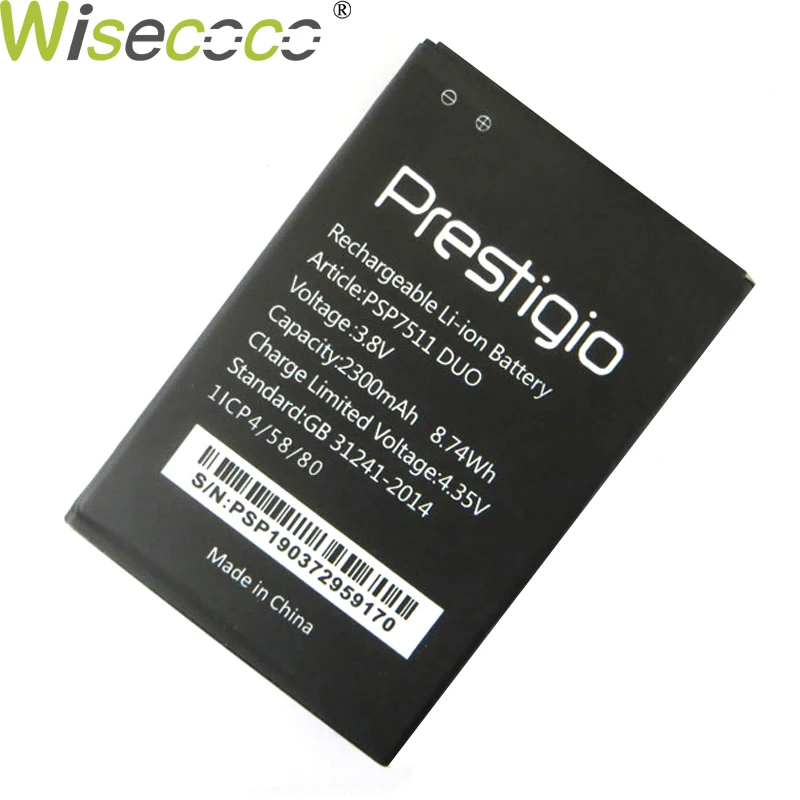 WISECOCO батарея для Prestigio Muze PSP7511 PSP3512 DUO телефон новейшее производство высокое качество батарея с номером отслеживания