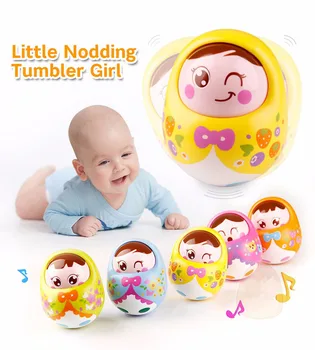 

Chanycore Minitudou Baby Toy 9CM Tumbler Doll Mobile Musical Rattles Toys For Babies Newborns Roly-poly 5122