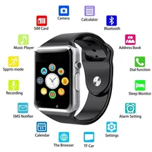 A1 умные часы, наручные часы с Bluetooth, спортивные Шагомер с sim-камерой, микрофон, умные часы для Android Xiaomi huawei Pk Dz09 M17