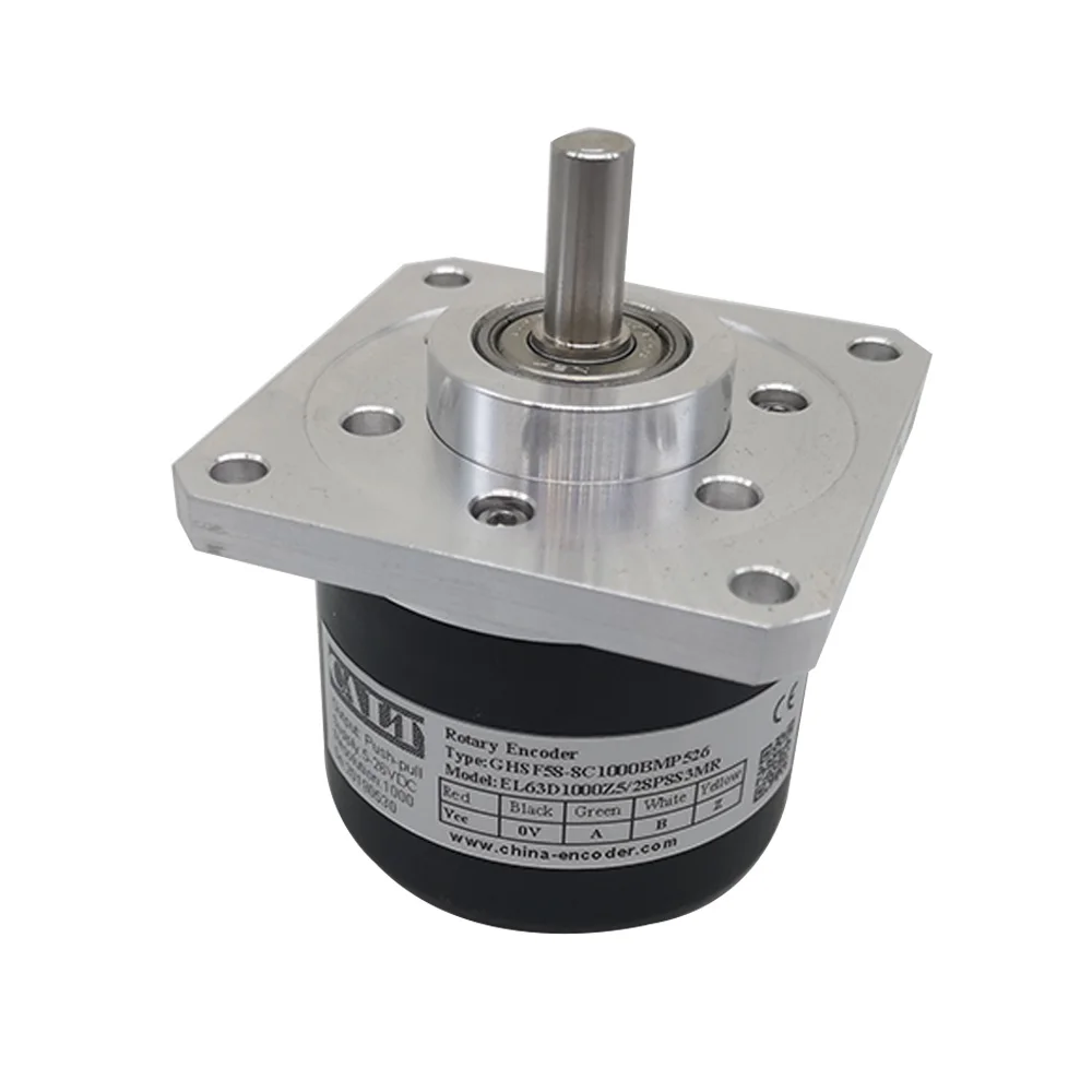 CALT Rotary Encoder Replace EL63D1000Z5/28P8S3MR ABZ Phase Push pull 1000 1500 2500PPR 63mm Flange Optical Incremental Encoder