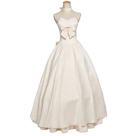 

Cosplay Japanese game FGO Fate/stay night saber Arturia Pendragon Champagne Wedding dress Cos Clothes