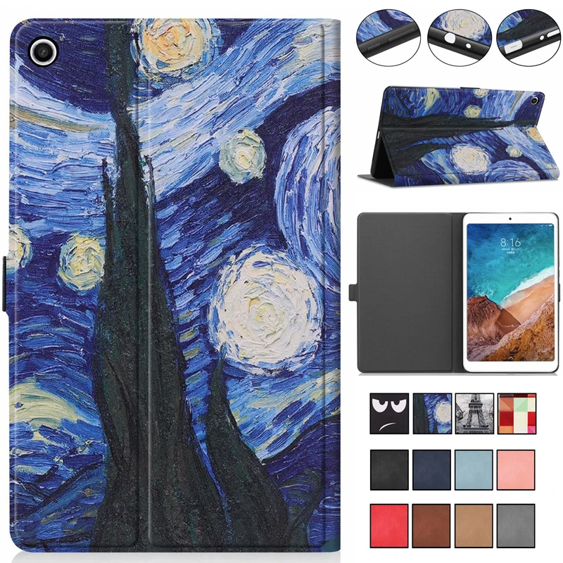 

Luxury Painted Flip Book Cover PU Case for Xiaomi Mipad4 Plus Mi Pad 4 Plus Mipad 4 Plus 10.1 inch Tablet Smart Auto Wake Sleep