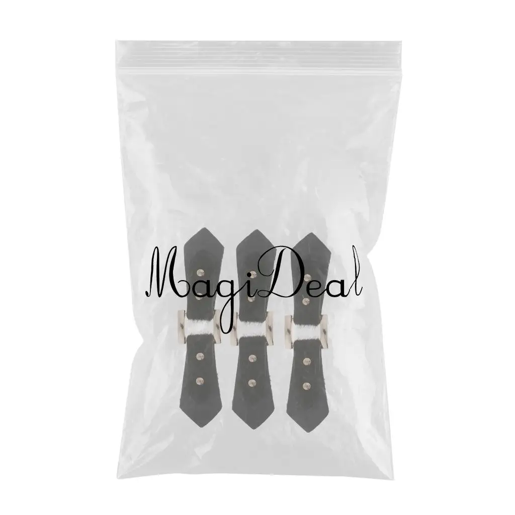 3 Pairs Leather Button Toggle Closure with Metal Buckles for Coat Jacket Duffle 13.2x2.8cm