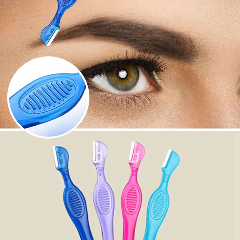 

New 1Pcs Eyebrow Razor Facial Hair Remover Eyebrow Trimmer Mini Makeup Knife Blade Eye Brow Shaping Hair Remover Tool Random