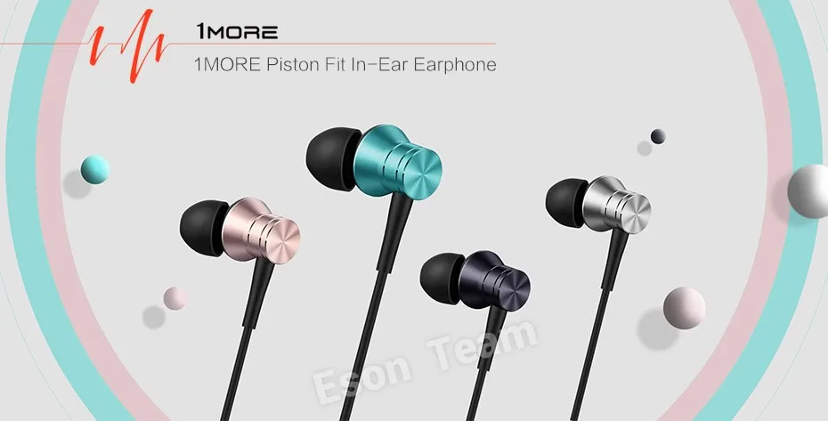 1more Piston подходят наушники-вкладыши Наушники вкладыши гарнитура с микрофоном для iOS и Android Xiaomi телефон, iPod, iPad, E1009