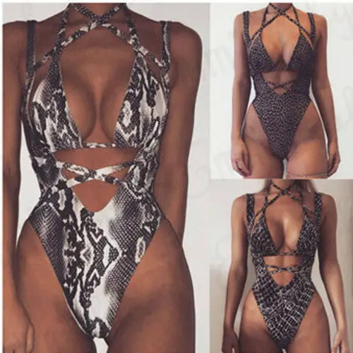 

2019 Sexy Women Swimming Costume One-Piece Bandage Swimsuit Monokini Swimwear Bikini Push Up Padded Bra Summer Female Beachwear