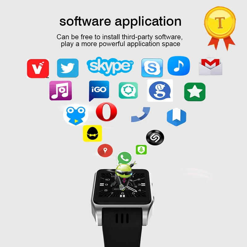 1.52 Inch Touch Screen 3g Wifi Smart Watch Phone Sms Call Sync 16gb Memory  Smartwatch Support Whatsapp Twitter Facebook Email - Smart Watches -  AliExpress