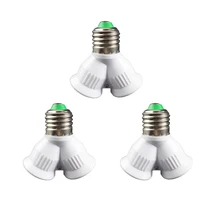 3 шт. держатель лампы конвертер адаптер разъем E27 до 2 E27 огнеупорный для Светодиодный светильник лампы винт сплиттер L