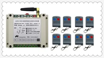 

latest AC220V 250V 380V 30A 2CH RF Remote Control Switch System 8 X Transmitter + 1 X Receiver 2ch relay smart home z-wave
