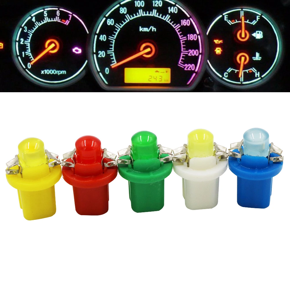 

YSY 100 шт. T5 B8.5D B8.5 1 светодиод COB 1SMD индикатор подогрева приборной панели клиновидсветильник свет лампа автомобильная лампа приборсветильник панель s 12 в