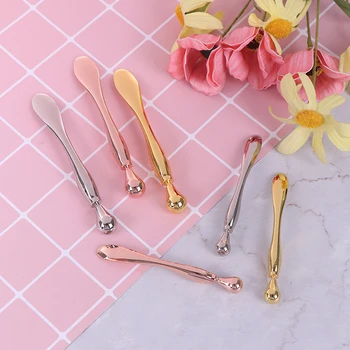 

Facial Mask Spoon Gold Alloy Metal Cosmetic Spatulas DIY Eye Cream Mixing Spatula Scoop Anti Wrinkle Massage Sticks Makeup Tools