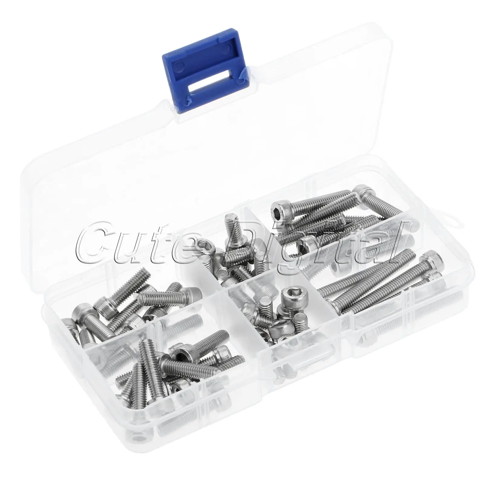 55pcs/set M5 Stainless Steel Screw Kits Hex Socket Head Cap Screw