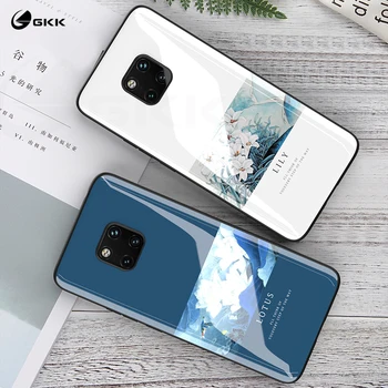 

GKK Pattern For Huawei Mate 20 30 pro Case Back Tempered Glass Soft Edge TPU Silicone for Huawei Mate 20 P30 pro Cover Coque