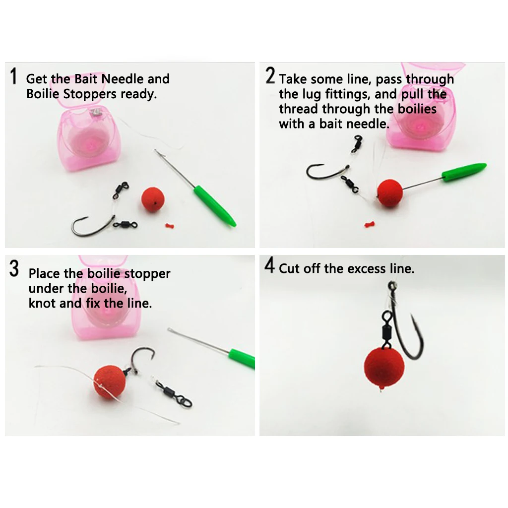 2pcs 50m Boilies Bait Floss D-Rig Chod Rig Bait Holder Screw Connect Pop Ups Carp Fishing Bait Floss Terminal Tackle