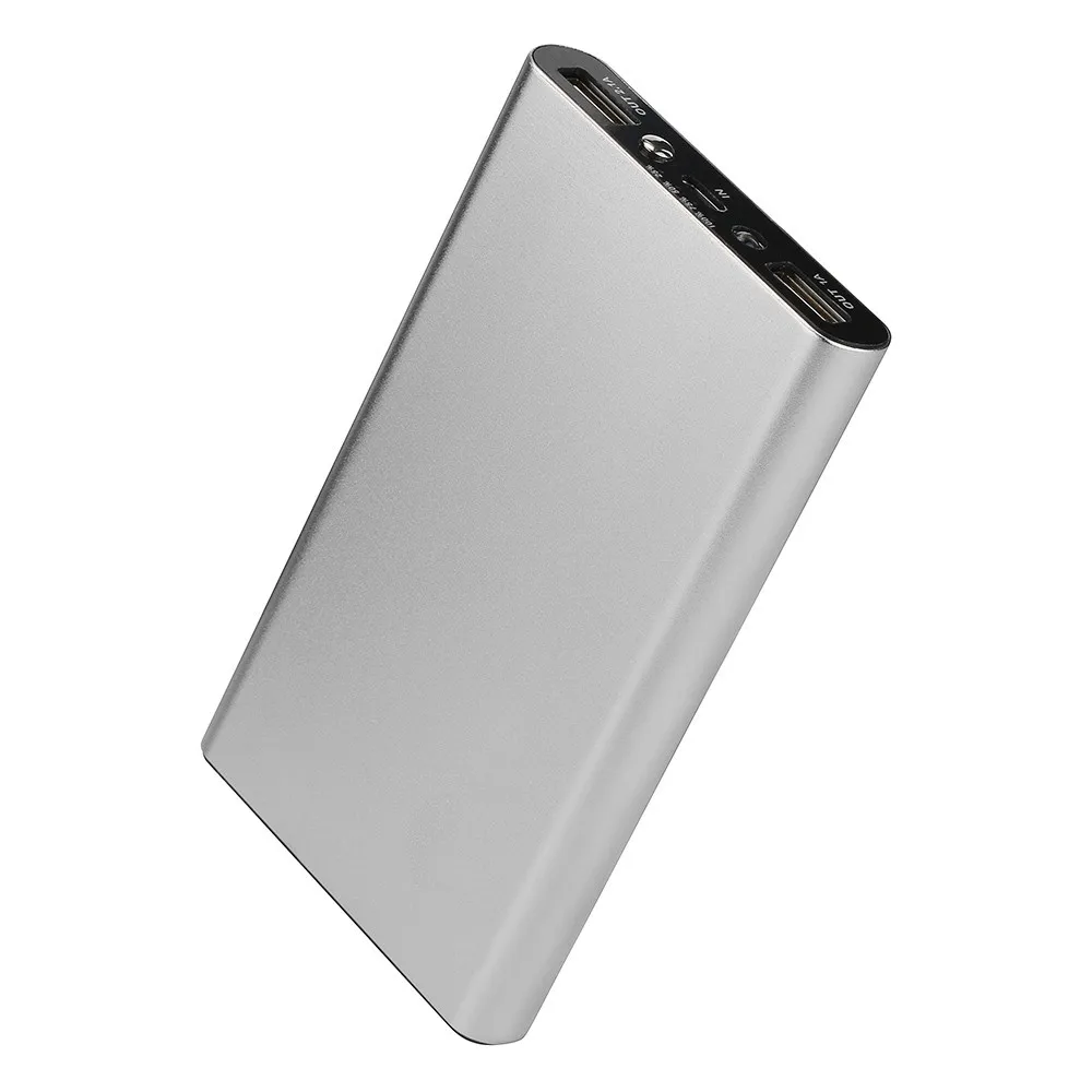 Ультратонкий внешний аккумулятор 20000 мАч с двумя usb-разъемами, зарядное устройство, зарядное устройство для iPhone 8 8plus X samsung