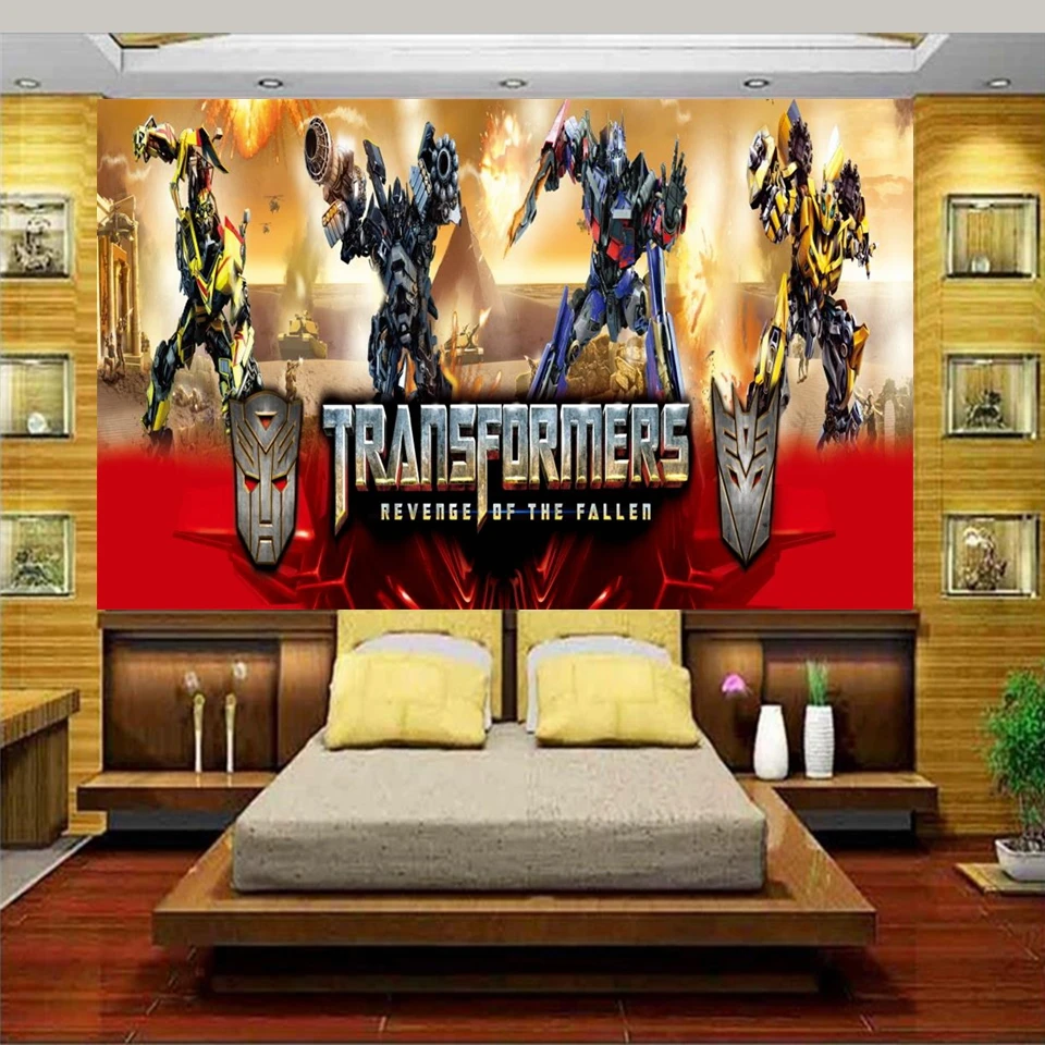 

custom 3d photo wallpaper mural kids room Transformers Revenge of the Fallen painting sofa TV background wall non-woven sticker
