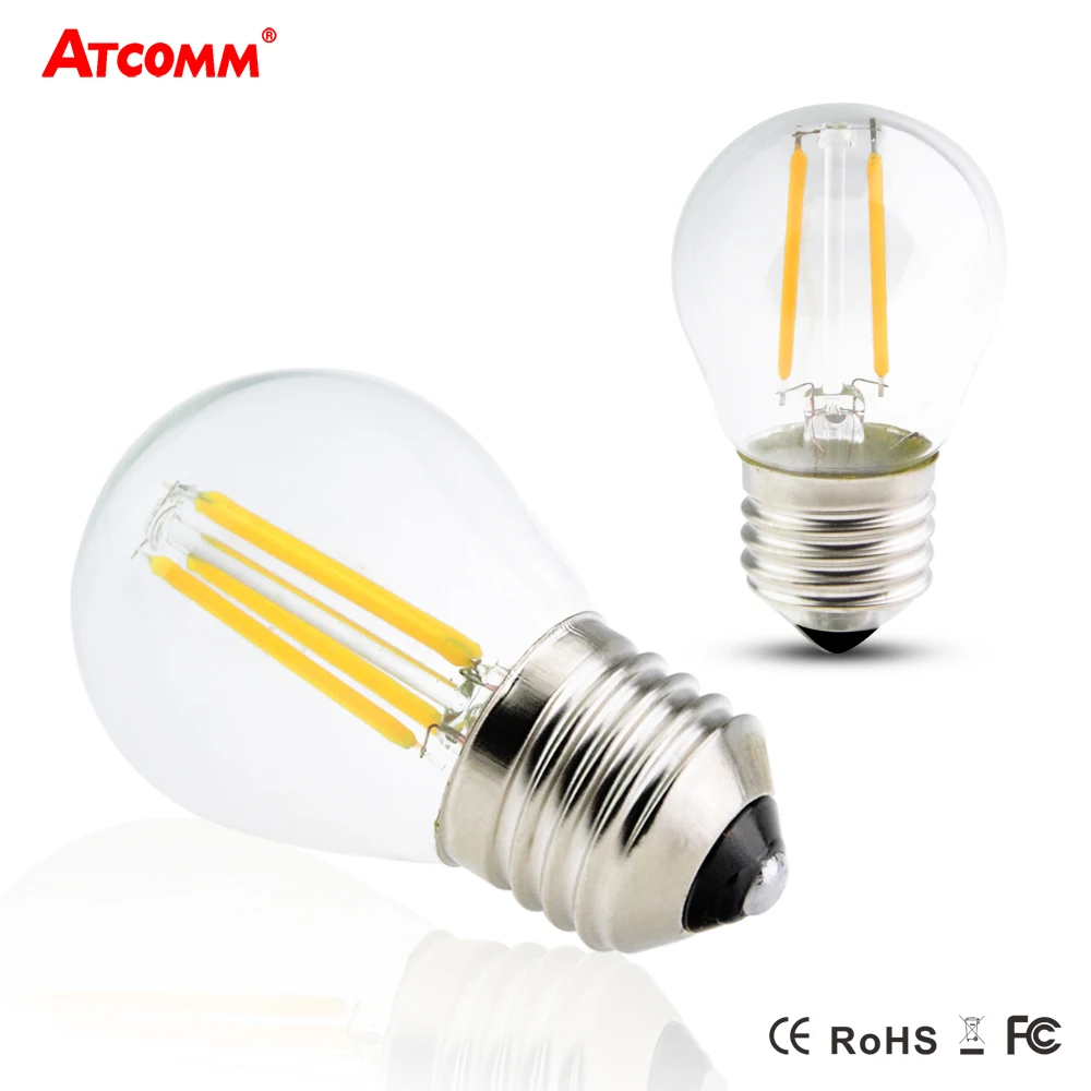 Диодная лампа накаливания E27 с регулируемой яркостью G45 2W 4W 6W Bombillas Ampoule LED 110V 220V