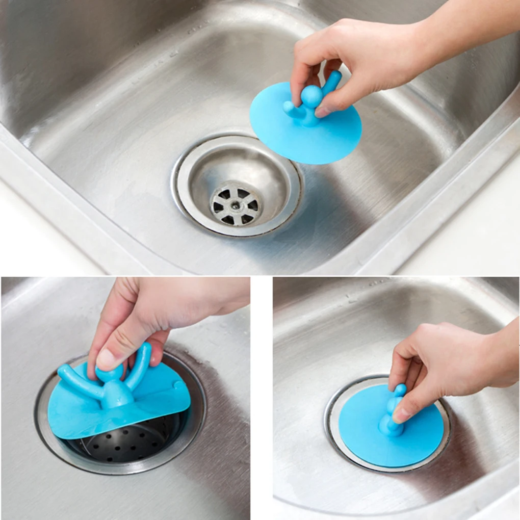 2019 New Silicone Kitchen Bathroom Floor Drain Cover for Basin Sink