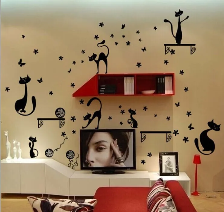 Home Room Decor nice images of living room decor on interior decor home ideas and images of living room Creative Cat Wall Stickers Home Decor For Kids Rooms Bedroom Parlour Home Decoration Decals Poster Adesivo Home Room Decor boys room designs ideas inspiration Creative Cat Wall Stickers Home Decor For Kids Rooms Bedroom Parlour Home Decoration Decals Poster Adesivo