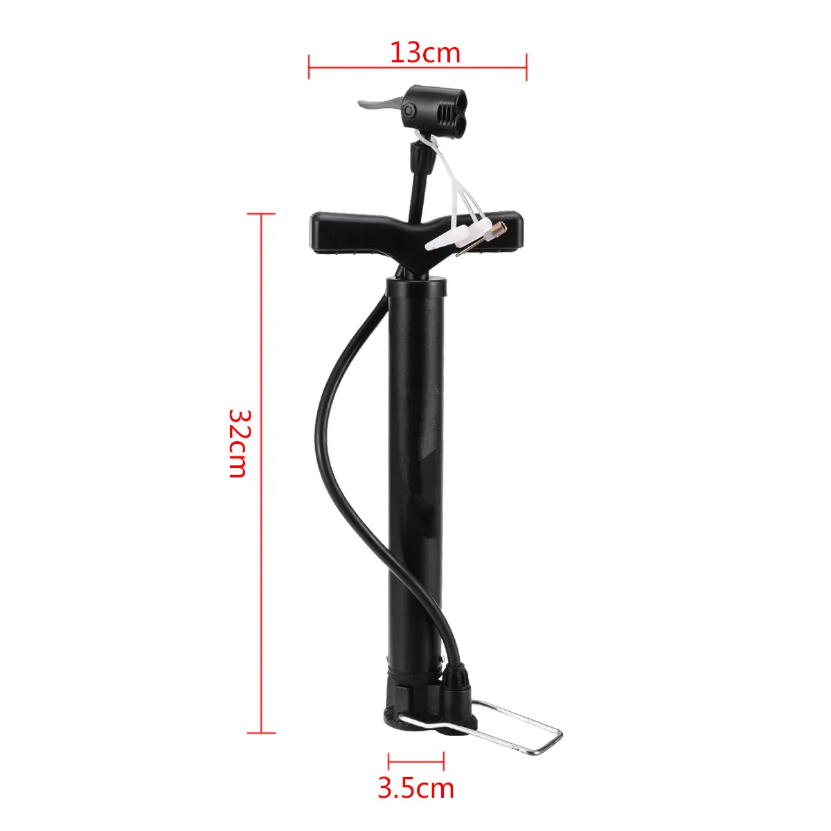 1Pcs Black Bicycle Pump High Pressure Mini Portable Bicycle Cycling Air Pump Inflator Tyre Tire Inflator For Mountain Road Bike