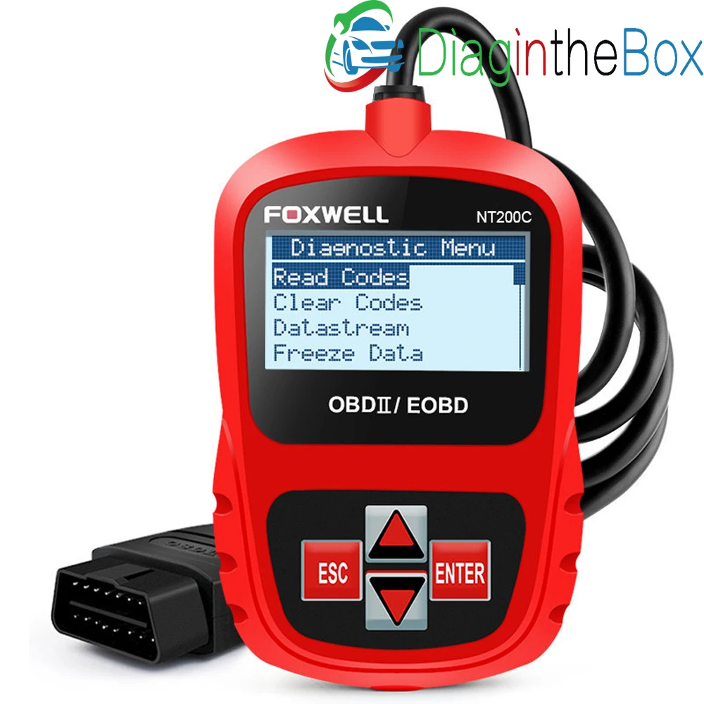 FOXWELL NT200C OBD2 Scanner Automotive in Russian OBDII EOBD Engine Check Fault Code Reader obd 2 Car Auto Diagnostic Scan Tool |