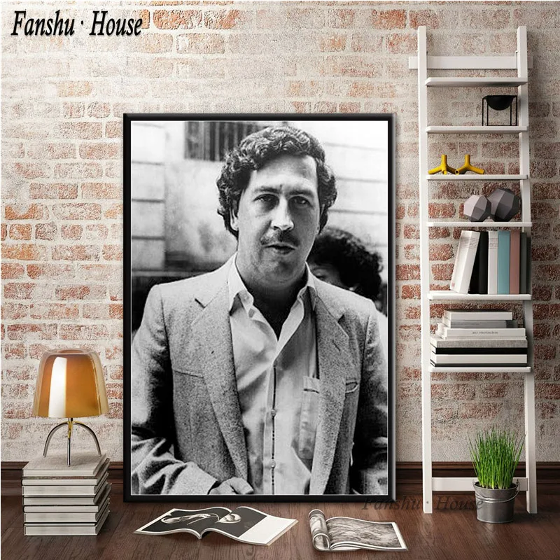 Постеры и принты Pablo Escobar персонаж Легенда плакат декоративная Картина на холсте настенная художественная картина для гостиной домашний декор - Цвет: Белый