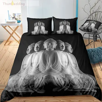 

Thumbedding Multiple Face 3D Bedding Sets Buddha Digital Printing Twin Full Queen King Duvet Cover Set Single Bed Set