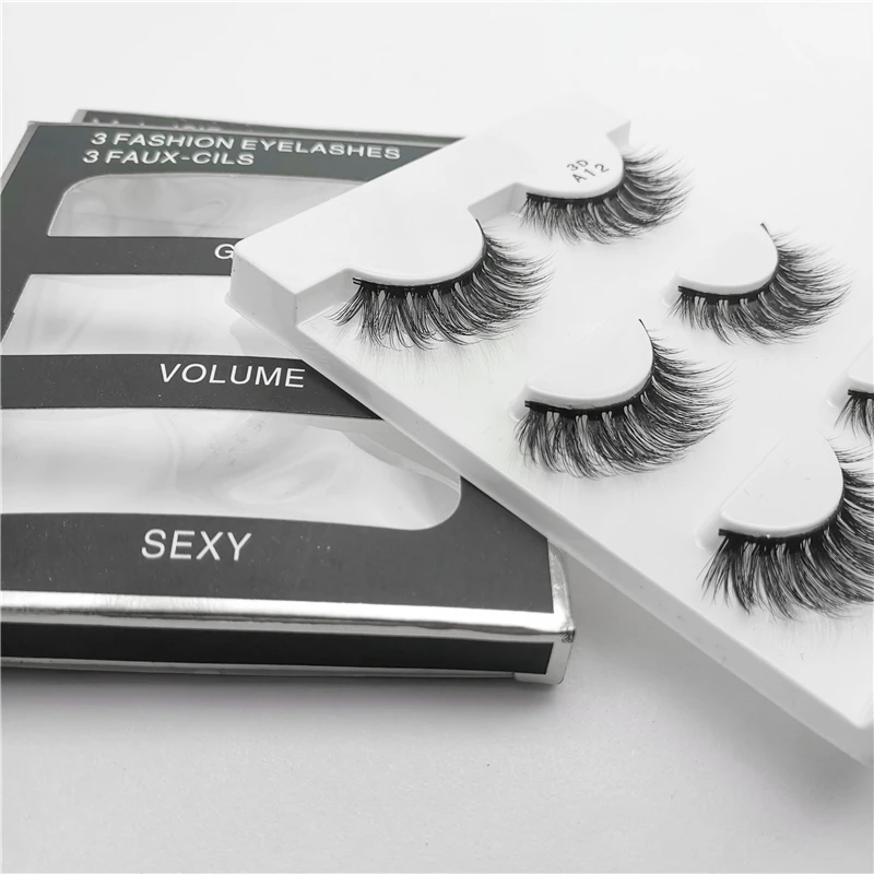 

3 Pairs Mink Eyelashes Natural Long Eyelashes Soft Volume Cross Winged Eye Lashes Makeup Tool 3d Mink Lashes