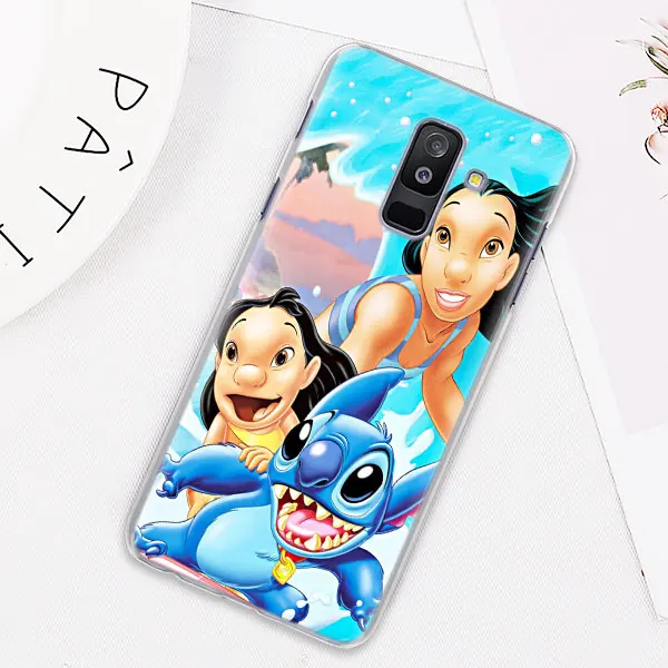 Милый чехол для телефона Lilo Stitch s для samsung Galaxy J4 J6 Plus J8 A40 A50 A60 A70 A80 жесткий чехол из поликарбоната - Цвет: 12