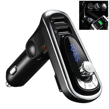 

Bluetooth FM Transmitter Hands-free Car Kit With Dual USB Charger MP3 Player for iPhone 7 6S HTC Sony Nexus Motorala Smartphones