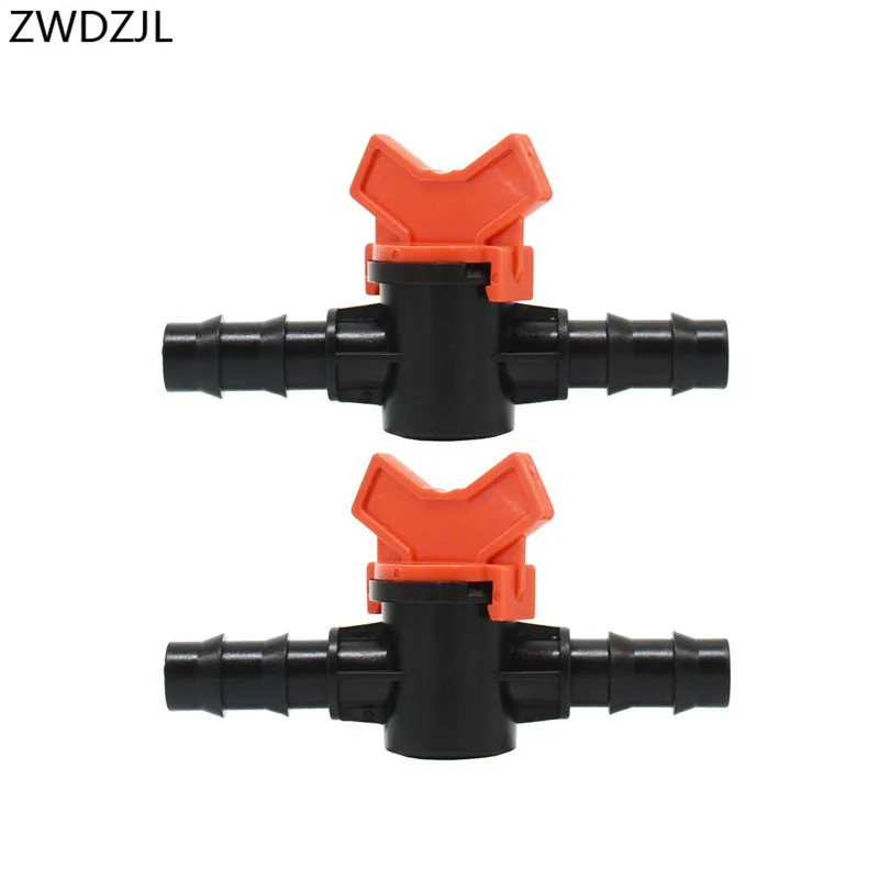 

Irrigation hose 16mm garden tap irrigation valve 5/8 Mini Valve 2 way tap waterstop connectors barb Drip adapter 15pcs