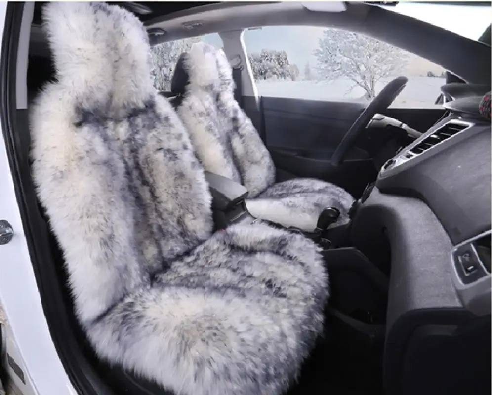 100% Australian Pure Natural Fur Seat Cover 5 Seats Whole Vehicle Seat Cover Sheepskin Winter Car Cushion