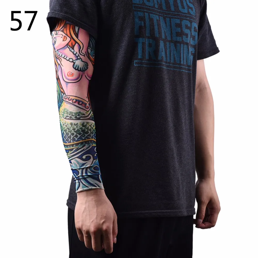 Новый рычаг Теплее нейлон упругой Поддельные рукава временное тату тело Arm Чулки татуировки для прохладной Для мужчин Для женщин