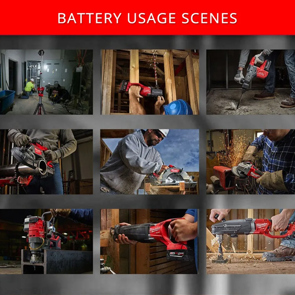 Аккумуляторная батарея 5000 мАч 18 в для Milwaukee M18 XC 48 11 1815 M18B2 M18B4 M18BX|Перезаряжаемые