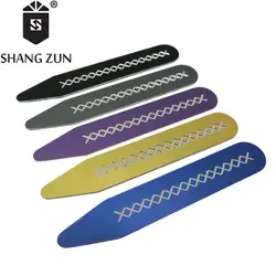 SHANH Зун производители продают новый алюминиевый воротник Ctays красочный матовый эффект воротник жесткости Perso nalized узор, логотип рубашка