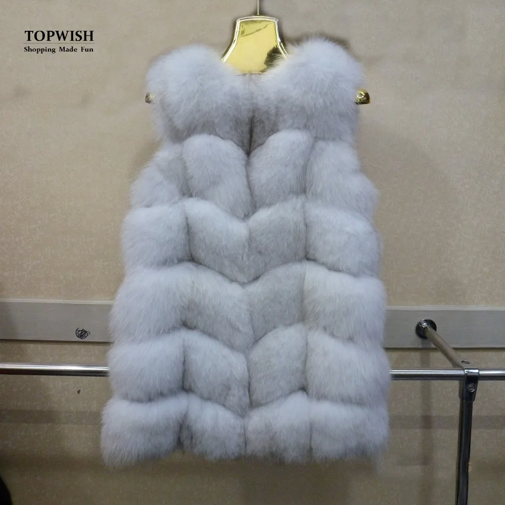 

New Arrival Real fox fur Vest lady full pelt fox fur coat winter jacket outerwear customized wholesale Whole Fox Gilet TFP765