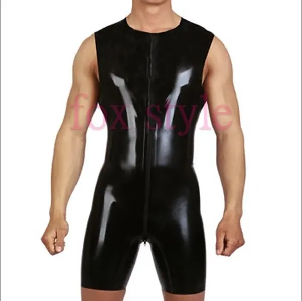 Black latex swimming suit-in Faux Leather Coats from Men's Clothing on ...