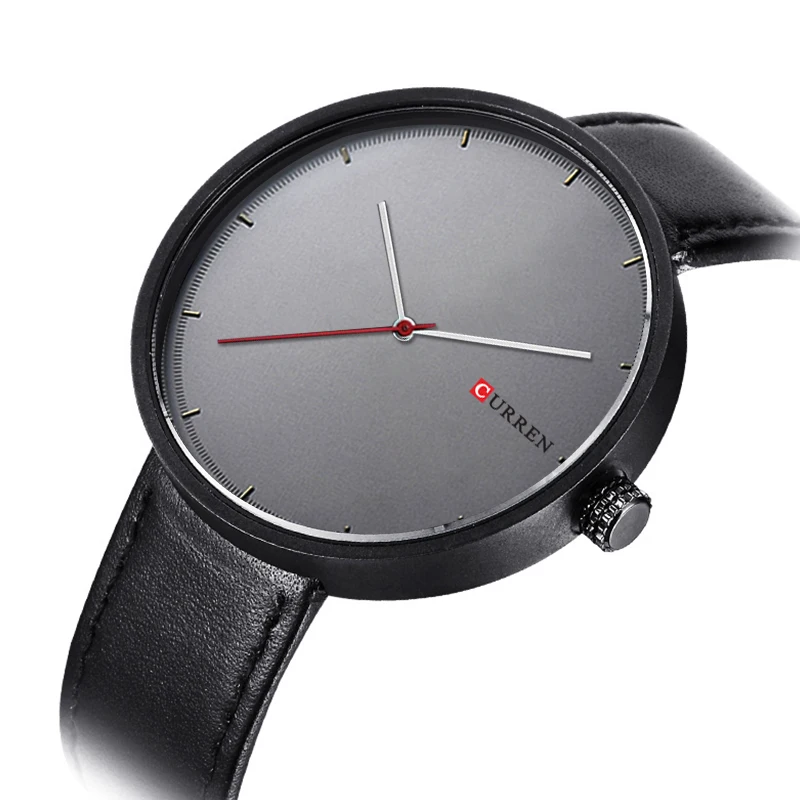 

Simple Creative Brand Quartz watches Men's Leather strap Causal Wristwatch Unisex Design Relojes hombre montre New Curren 8223